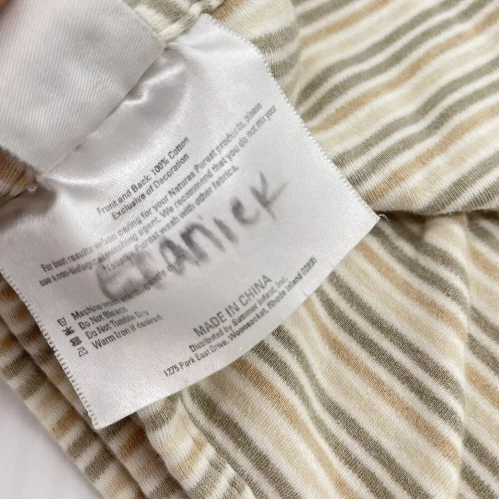 Natures Purest Elephant Blanket Safari Striped Neutral Unisex Striped Gray Tan
